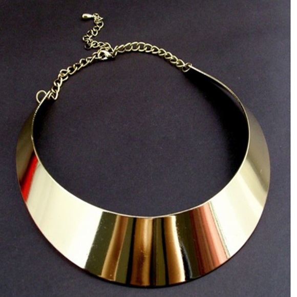 BRAND NEW MINIMALIST GOLD SILVER EGYPTIAN CHOKER COLLAR NECKLACE - Picture 3 of 5